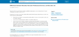 LinkedIn recruiter tools